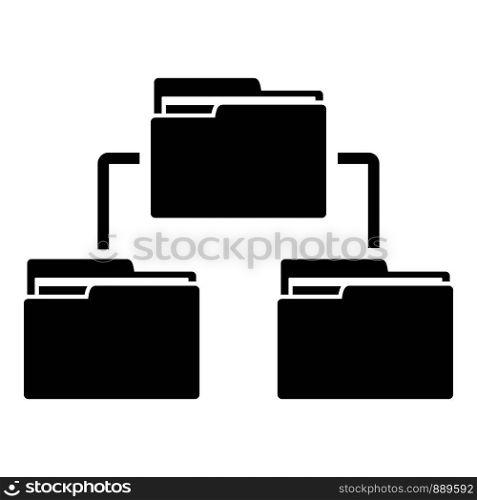 Folder network icon. Simple illustration of folder network vector icon for web design isolated on white background. Folder network icon, simple style