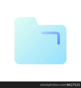 Folder pixel perfect flat gradient two-color ui icon. Online files storage. Digital information. Simple filled pictogram. GUI, UX design for mobile application. Vector isolated RGB illustration. Folder pixel perfect flat gradient two-color ui icon