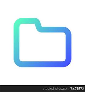 Folder pixel perfect gradient linear ui icon. Files storage. Directory structure. Desktop application. Line color user interface symbol. Modern style pictogram. Vector isolated outline illustration. Folder pixel perfect gradient linear ui icon