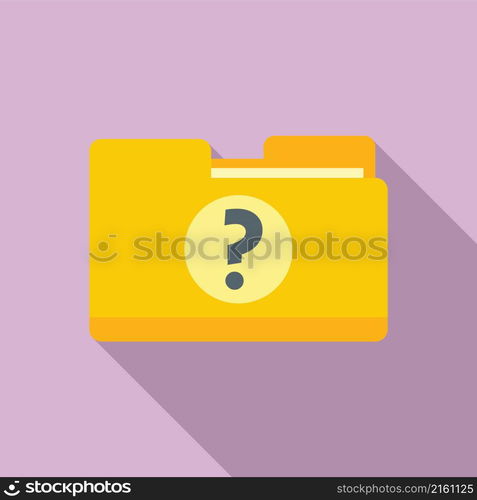 Folder request icon flat vector. Document information. File service. Folder request icon flat vector. Document information