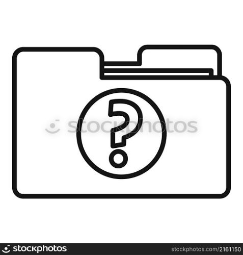 Folder request icon outline vector. Document information. File service. Folder request icon outline vector. Document information