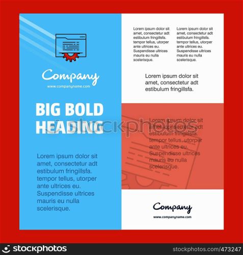 Folder setting Business Company Poster Template. with place for text and images. vector background