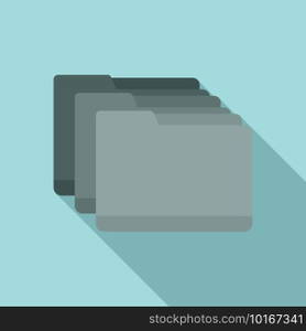Folder stack icon. Flat illustration of Folder stack vector icon for web design. Folder stack icon, flat style