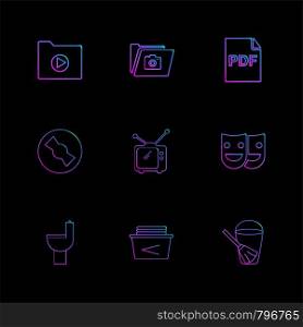 folder , television , toilet , files , file type , file , windows , os , documents, hardware , ai , pds , compressesd, zip , message , labour , constructions , icon, vector, design, flat, collection, style, creative, icons