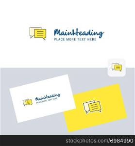 Folder vector logotype with business card template. Elegant corporate identity. - Vector