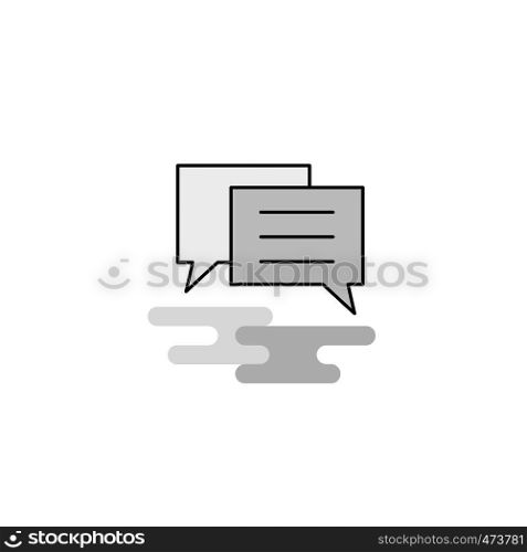 Folder Web Icon. Flat Line Filled Gray Icon Vector