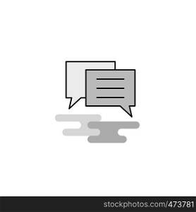 Folder Web Icon. Flat Line Filled Gray Icon Vector