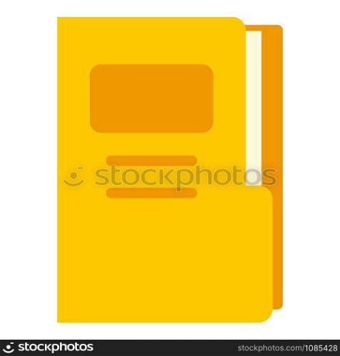 Folder with documents icon. Flat illustration of folder with documents vector icon for web design. Folder with documents icon, flat style