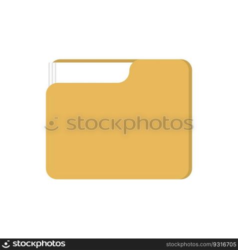 Folder with files isolated. Working documents for card index.