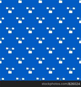 Folders structure pattern repeat seamless in blue color for any design. Vector geometric illustration. Folders structure pattern seamless blue
