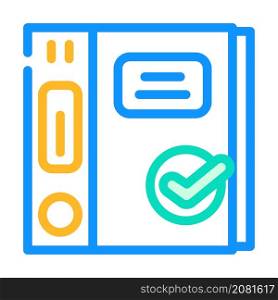 folders with documents compliance color icon vector. folders with documents compliance sign. isolated symbol illustration. folders with documents compliance color icon vector illustration