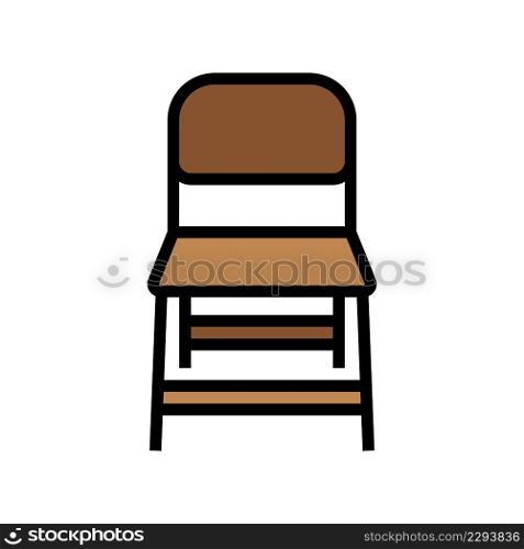 folding chair color icon vector. folding chair sign. isolated symbol illustration. folding chair color icon vector illustration