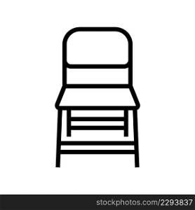 folding chair line icon vector. folding chair sign. isolated contour symbol black illustration. folding chair line icon vector illustration