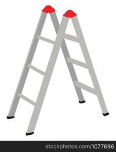 Folding ladder, illustration, vector on white background.