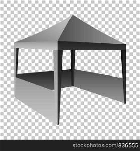 Folding tent mockup. Realistic illustration of folding tent vector mockup for on transparent background. Folding tent mockup, realistic style