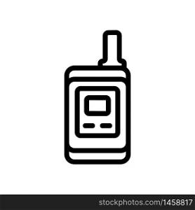 folding walkie-talkie icon vector. folding walkie-talkie sign. isolated contour symbol illustration. folding walkie-talkie icon vector outline illustration