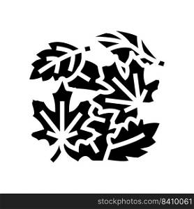 foliage autumn glyph icon vector. foliage autumn sign. isolated symbol illustration. foliage autumn glyph icon vector illustration