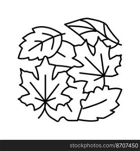 foliage autumn line icon vector. foliage autumn sign. isolated contour symbol black illustration. foliage autumn line icon vector illustration
