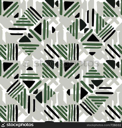 Folk seamless pattern on white background. Weave lines ornament. Backdrop for textile or book covers, wallpapers, design, graphic art, wrapping. Vector illustration. Seamless hand draw Folk pattern. weave lines ornament.