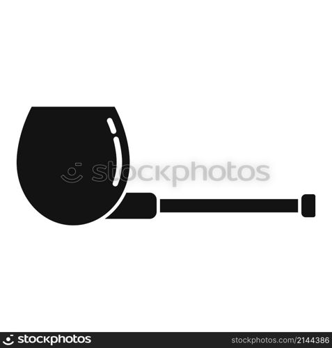 Folk smoke pipe icon simple vector. Old wood. Cigar dad. Folk smoke pipe icon simple vector. Old wood
