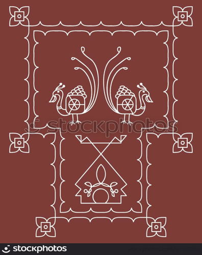 Folk, Tribal Design, Motif, Wall Painting