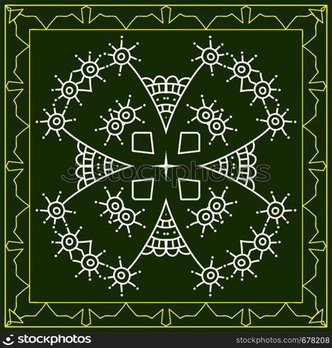 Folk, Tribal Design, Motif, Wall Painting Vector Art Illustration