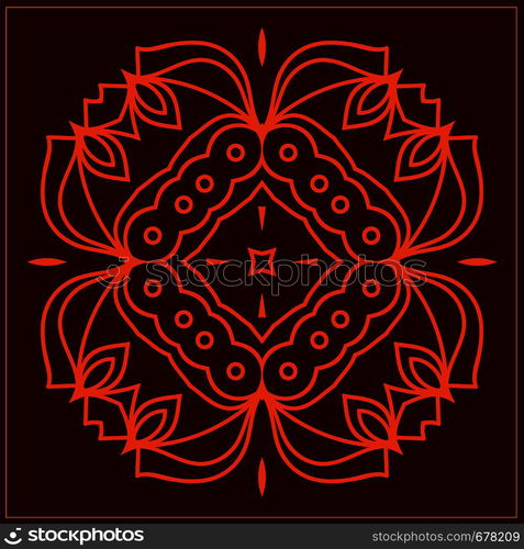 Folk, Tribal Design, Motif, Wall Painting Vector Art Illustration