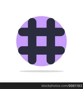 Follow, Hash tag, Tweet, Twitter Abstract Circle Background Flat color Icon
