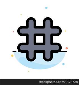Follow, Hash tag, Tweet, Twitter Abstract Flat Color Icon Template