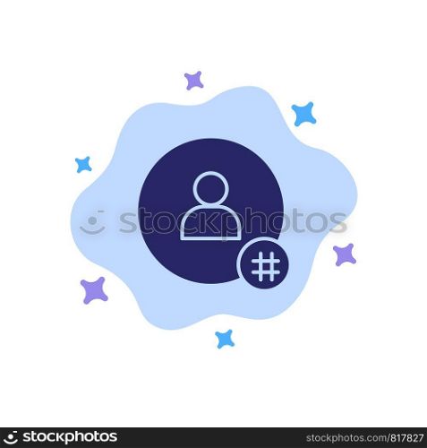 Follow, Hash tag, Tweet, Twitter, Contact Blue Icon on Abstract Cloud Background