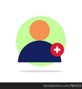 Follow, New, User Abstract Circle Background Flat color Icon