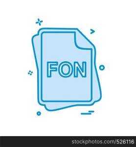 FON file type icon design vector