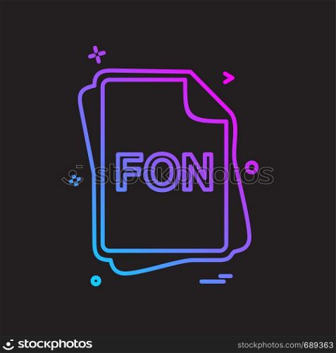 FON file type icon design vector