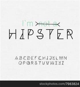 Font for hipsters and seamless paper texture in one