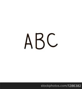 font letter a, b, c, alphabet cartoon ink pen Icon sketch style Vector illustration for web logo. font letter a, b, c, alphabet cartoon ink pen Icon sketch style Vector illustration for web