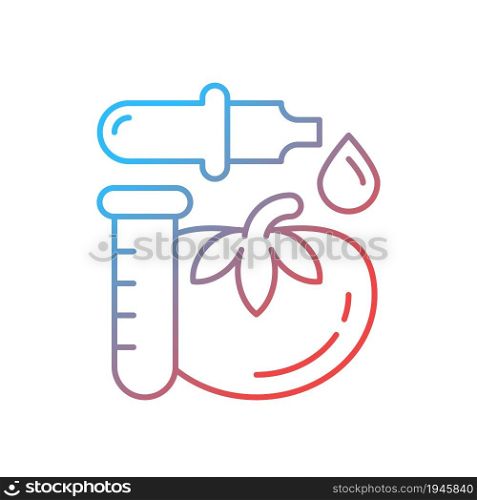 Food additives and preservatives gradient linear vector icon. Nutrition supplement. Products with harmful substances. Thin line color symbol. Modern style pictogram. Vector isolated outline drawing. Food additives and preservatives gradient linear vector icon