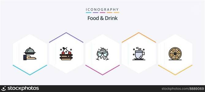Food And Drink 25 FilledLine icon pack including . cup. drink. drink