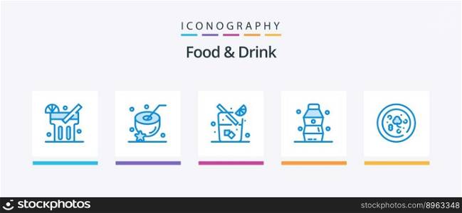 Food And Drink Blue 5 Icon Pack Including . food. drink.. Creative Icons Design