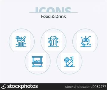 Food And Drink Blue Icon Pack 5 Icon Design. . drink. drink. beer. food