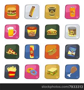 food and drink cartoon theme vector graphic art illustration. food and drink cartoon theme