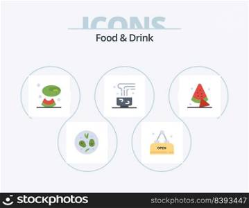 Food And Drink Flat Icon Pack 5 Icon Design. mug. food and restaurant. food.