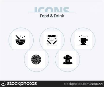 Food And Drink Glyph Icon Pack 5 Icon Design. drink. breakfast. cook. kitchenware