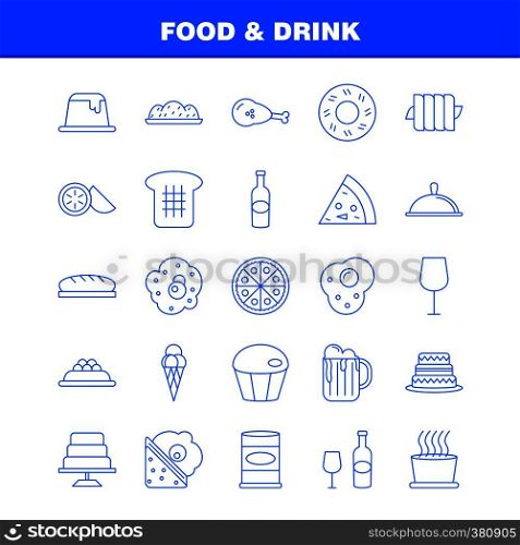 Food And Drink Line Icon for Web, Print and Mobile UX/UI Kit. Such as: Kiwi, Food, Eat, Bakery, Bread, Food, Cake, Media, Pictogram Pack. - Vector