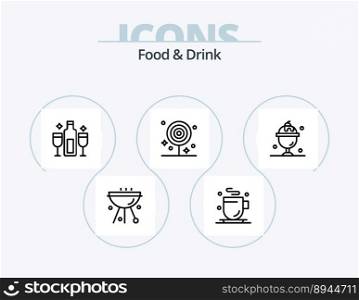 Food And Drink Line Icon Pack 5 Icon Design. . cup. drink. food