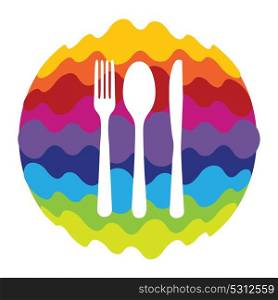 Food and Drink Rainbow Color Icon for Mobile Applications and Web EPS10. Food and Drink Rainbow Color Icon for Mobile Applications