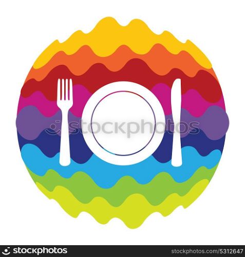 Food and Drink Rainbow Color Icon for Mobile Applications and Web Vector Illustration EPS10. Food and Drink Rainbow Color Icon for Mobile Applications