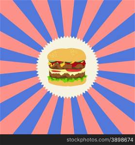 food and drink theme graphic art vector illustration. food and drink theme burger
