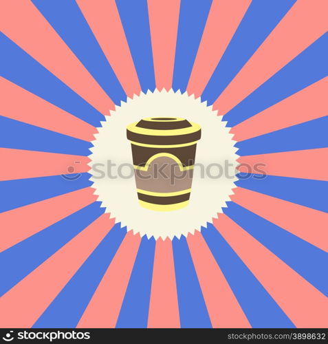 food and drink theme graphic art vector illustration. food and drink theme cappuccino