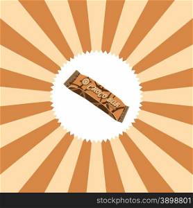 food and drink theme graphic art vector illustration. food and drink theme chocolate bar