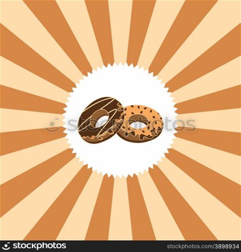 food and drink theme graphic art vector illustration. food and drink theme donut